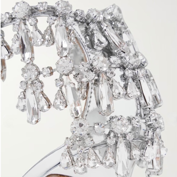 Aquazzura Silver Moonwalk Stiletto Sandals Heels / Current Season EU40/U… - Picture 11 of 16